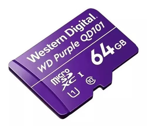 Memoria microSD de 64GB PURPLE/3 AÑOS DE GARANTIA