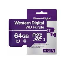 Memoria microSD de 64GB PURPLE/3 AÑOS DE GARANTIA